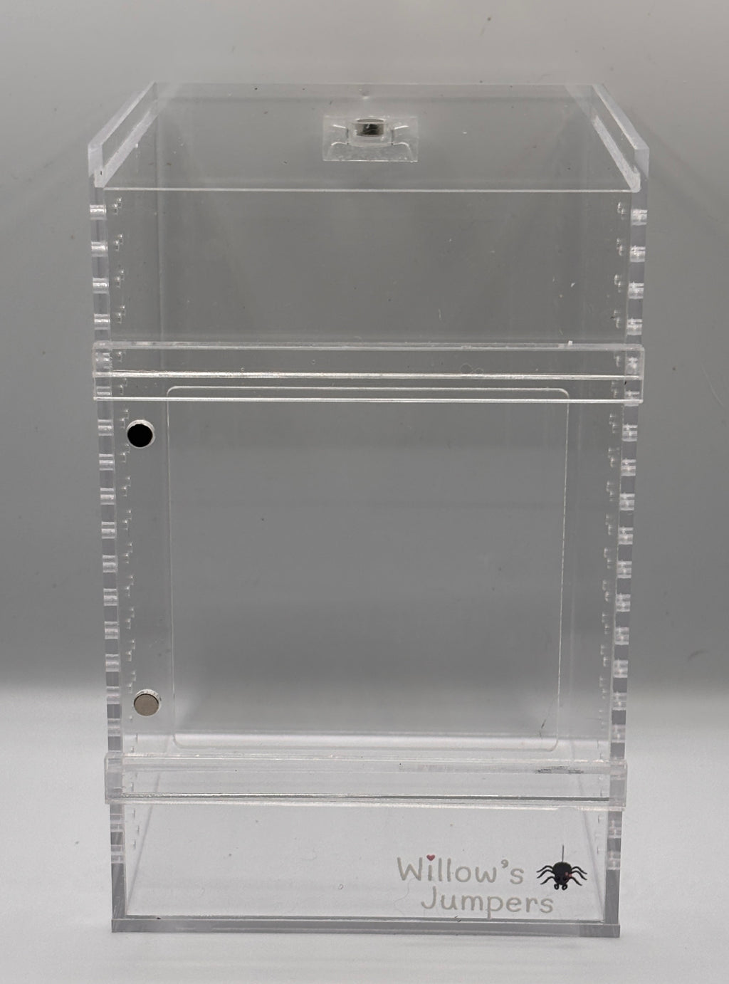 4x4x6 Premium Jumping Spider Enclosure – Top & Front Opening with Magnetic Slider Door