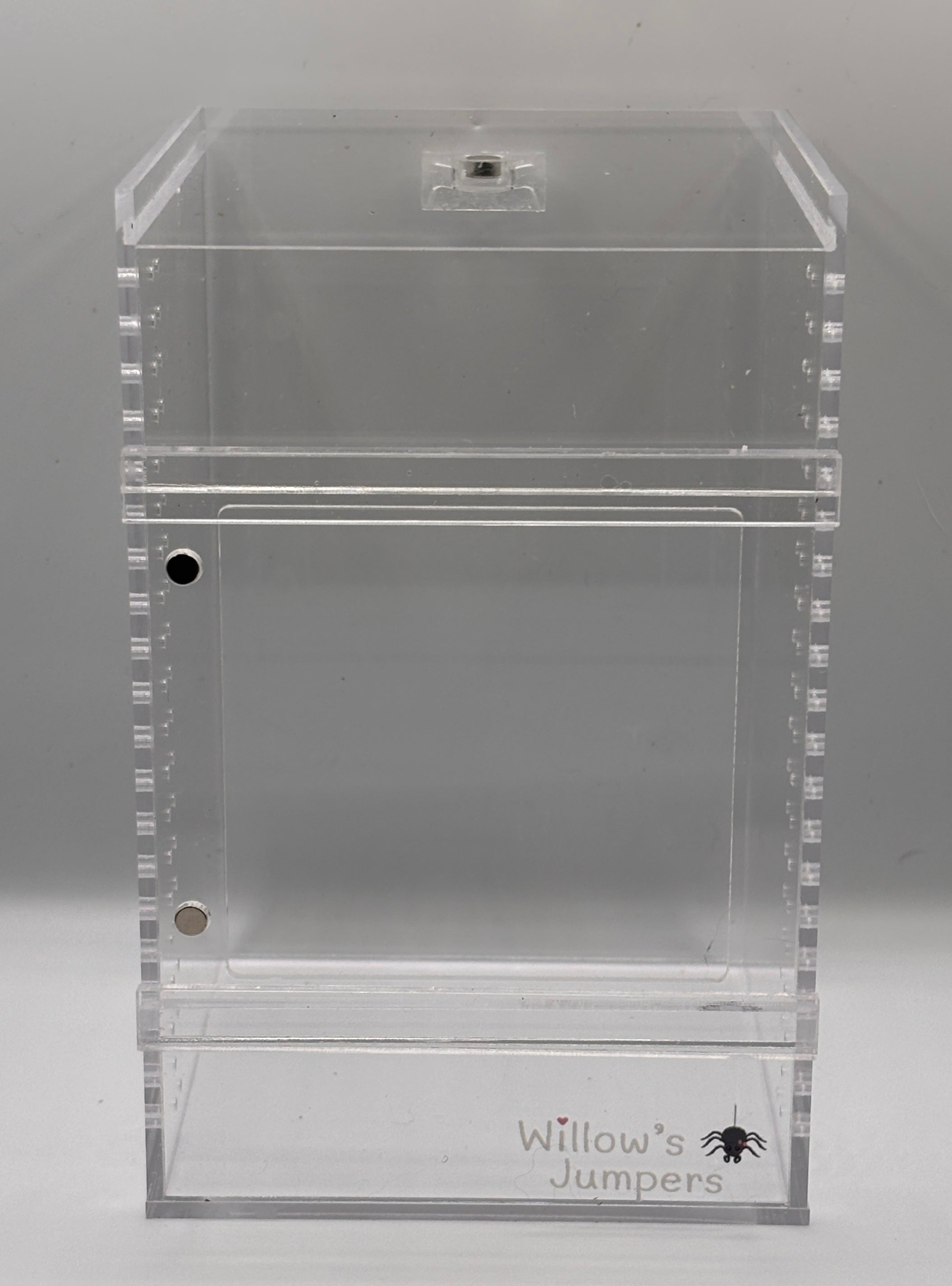 4x4x6 Premium Jumping Spider Enclosure – Top & Front Opening with Magnetic Slider Door